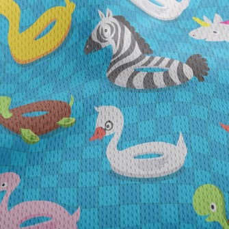 Animal Shaped Swimming Ring Athletic Mesh Flat Back