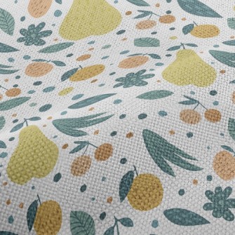 Pear Orange Leaves Performance Linen