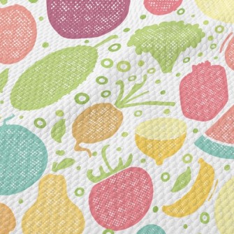 Mesh Colorful Fruits Birdseye Piqué