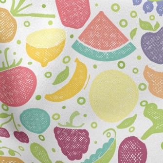 Mesh Colorful Fruits Stretch Ponte