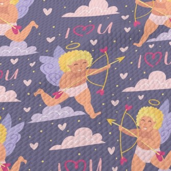 Cupid, The Playful God Of Love Birdseye Piqué