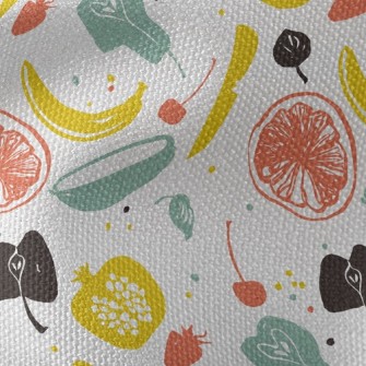 Line Art Fruit Waterproof Canvas