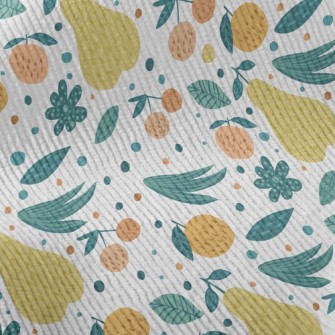 Pear Orange Leaves Standard Corduroy