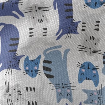 Nordic Upside Down Cat Waterproof Canvas
