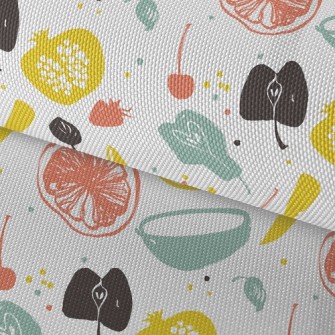 Line Art Fruit Waterproof Oxford