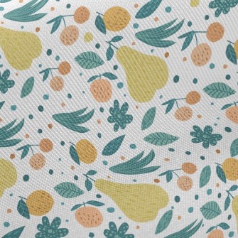 Pear Orange Leaves Twill