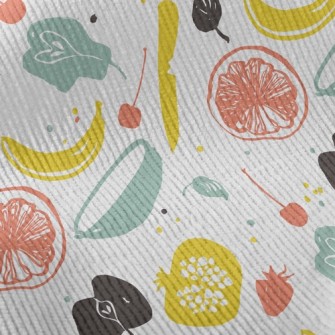 Line Art Fruit Standard Corduroy