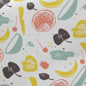 Line Art Fruit Twill