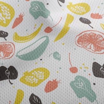 Line Art Fruit Athletic Mesh Flat Back