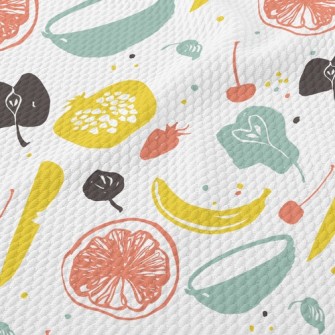 Line Art Fruit Birdseye Piqué