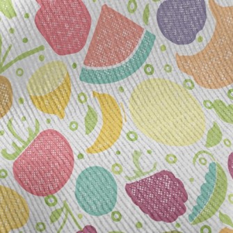 Mesh Colorful Fruits Standard Corduroy