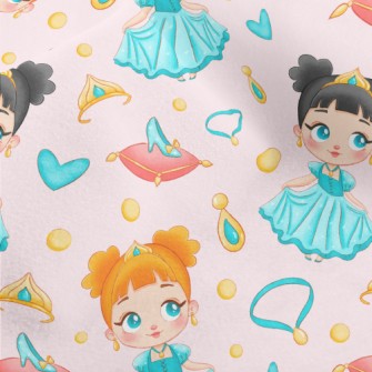 Glass Slipper Girl Princess Micro Fleece