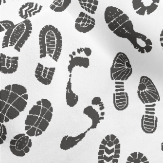 Sports Shoe Prints And Footpri Micro Fleece