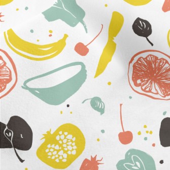 Line Art Fruit Micro Fleece