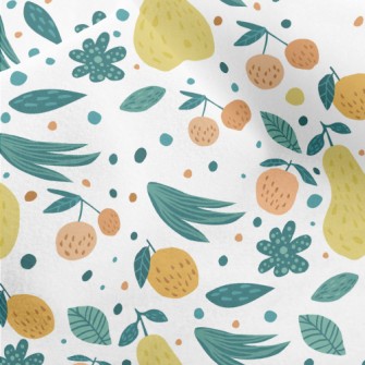 Pear Orange Leaves Micro Fleece