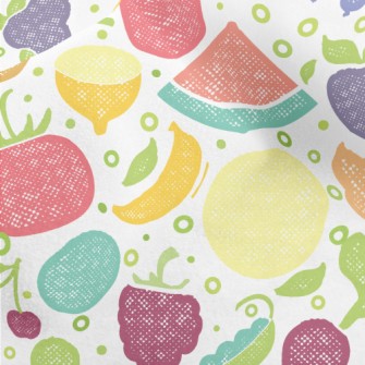 Mesh Colorful Fruits Micro Fleece