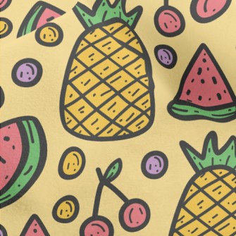 Pineapple Cherry Watermelon Micro Fleece