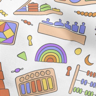 Brainstorming Blocks Micro Fleece