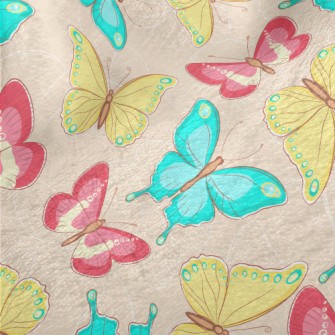 Tricolor Elegant Butterfly Minky