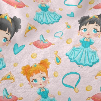 Glass Slipper Girl Princess Minky