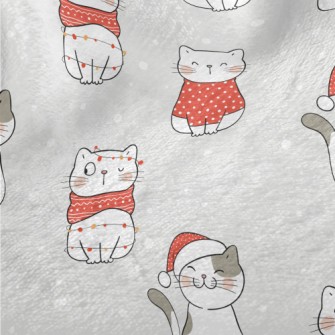 Warm Winter Christmas Kitten Minky