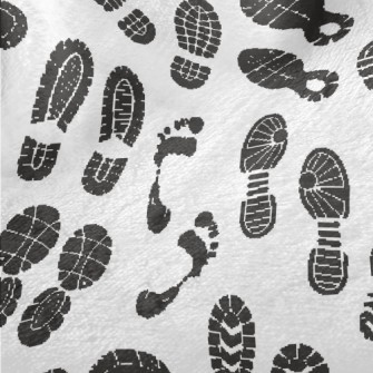 Sports Shoe Prints And Footpri Minky