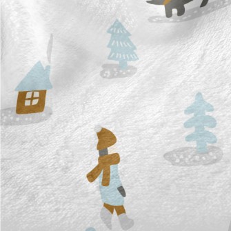 Playing In The Snow And Skiing Minky