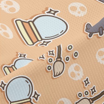 Witch Broom Halloween Piqué