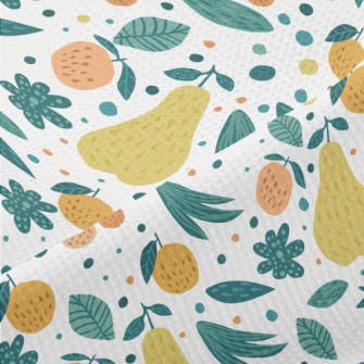 Pear Orange Leaves Piqué