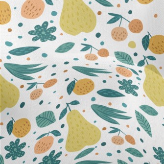 Pear Orange Leaves Lightweight Performance Linen