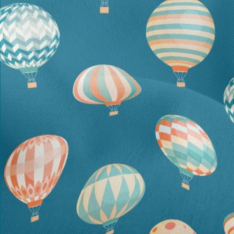 Geometric Simple Hot Air Ballo Lightweight Performance Linen