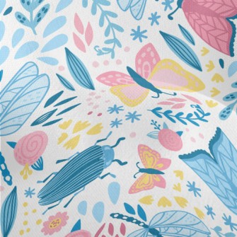 Dragonfly Butterfly Stag Beetl Lightweight Performance Linen