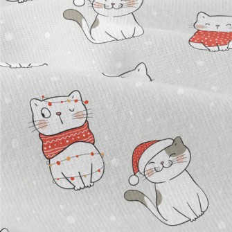 Warm Winter Christmas Kitten Modern Jersey