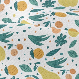 Pear Orange Leaves Modern Jersey