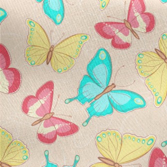 Tricolor Elegant Butterfly Jersey Backed Fleece