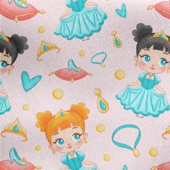 Glass Slipper Girl Princess Jersey Backed Fleece