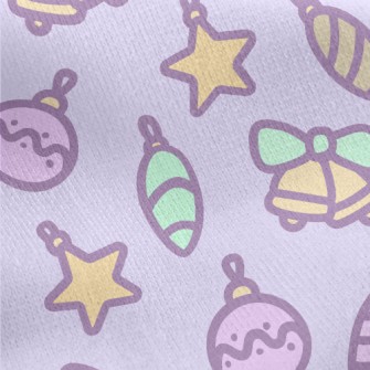 Pink Christmas Tree Pendant Jersey Backed Fleece