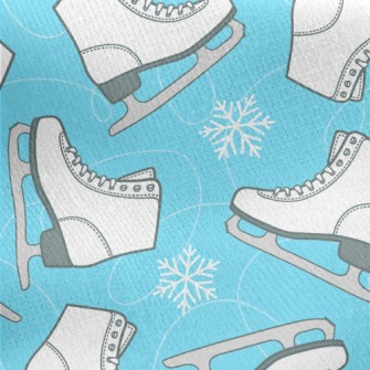 Ice And Snow Skates Jersey Backed Fleece