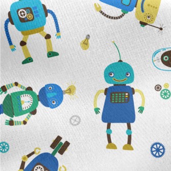 High-tech Robot Jersey Backed Fleece