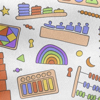 Brainstorming Blocks Jersey Backed Fleece