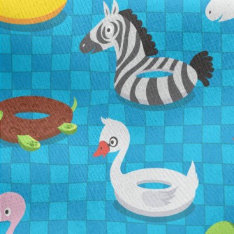 Animal Shaped Swimming Ring Jersey Backed Fleece