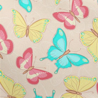 Tricolor Elegant Butterfly Pongee