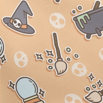 Witch Broom Halloween Pongee