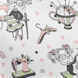 Little Girl Who Likes Tailors Pongee