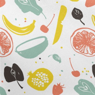 Line Art Fruit Pongee