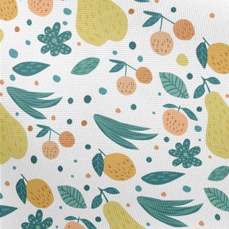 Pear Orange Leaves Pongee
