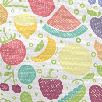 Mesh Colorful Fruits Pongee