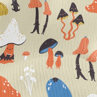 Cute Little Mushroom Family Stretch Jersey