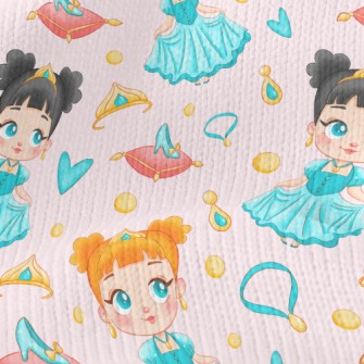 Glass Slipper Girl Princess Stretch Jersey