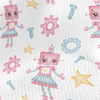 Little Helper Robot Girl Stretch Jersey